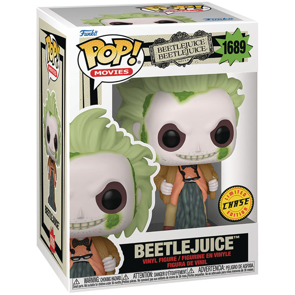 Funko POP #1689 Beetlejuice 2 Beetlejuice in Cardigan Beetlejuice with Guts Chase Figure